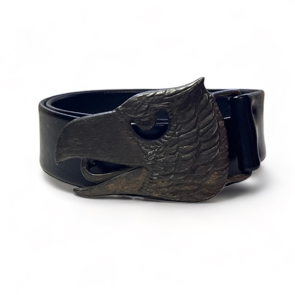 Vintage American Eagle Buckle Leather Belt